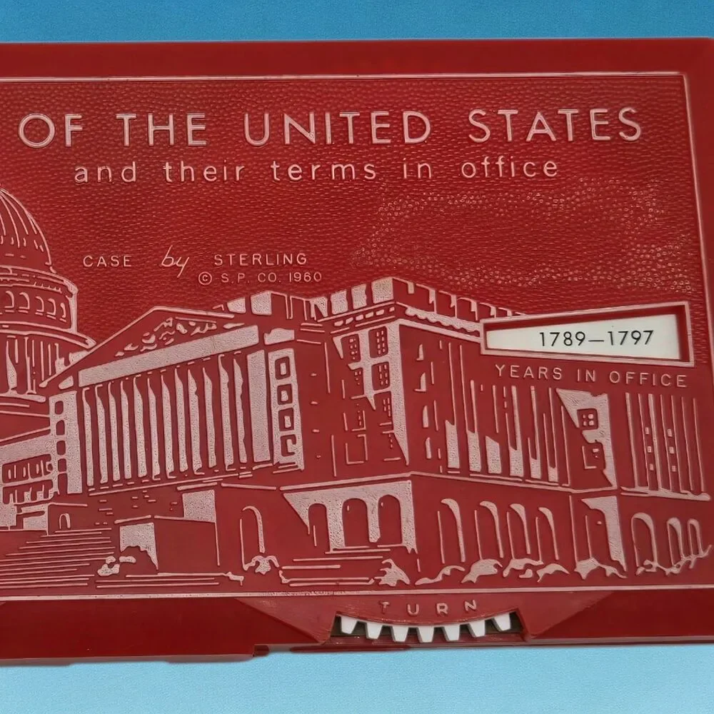 1960 Sterling US Presidents 1-35 Terms in Office Vintage Educational Pencil Case